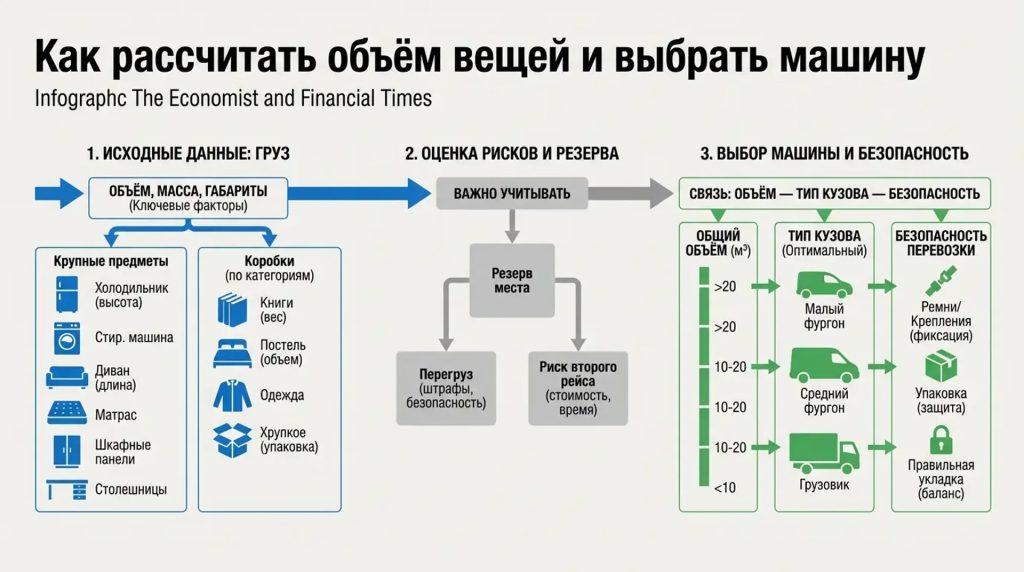 как расчитать объем вещей